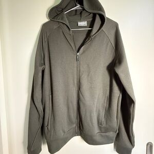 32 Heat Mens long sleeve Shirt with hoody full zip size Small